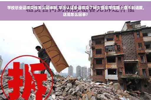 学校毕业证提交慢怎么回事啊,学历认证申请提交了好久但是学信网上查不到进度,这是怎么回事?