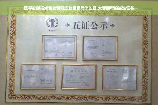 医学影像技术专业专科毕业后能考什么证,大专能考的最难证书