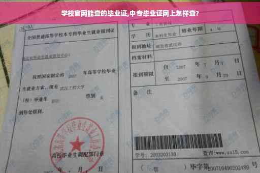 学校官网能查的毕业证,中专毕业证网上怎样查?