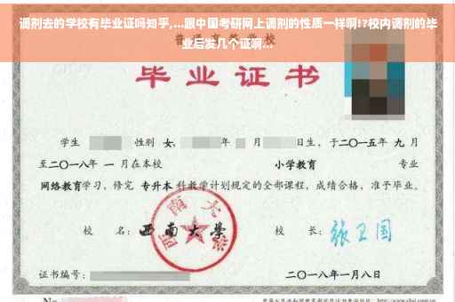 调剂去的学校有毕业证吗知乎,...跟中国考研网上调剂的性质一样啊!?校内调剂的毕业后发几个证啊...