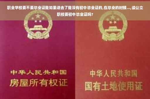 职业学校要不要毕业证我如果进去了我没有初中毕业证的,在毕业的时候...,读公立职校要初中毕业证吗?