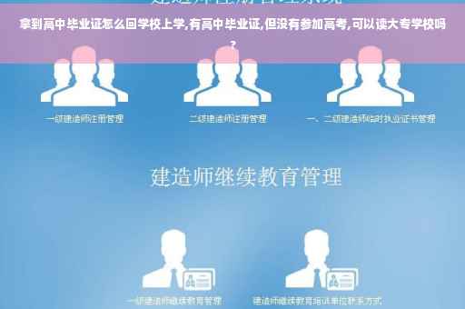 拿到高中毕业证怎么回学校上学,有高中毕业证,但没有参加高考,可以读大专学校吗?