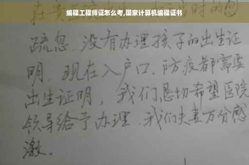 编程工程师证怎么考,国家计算机编程证书