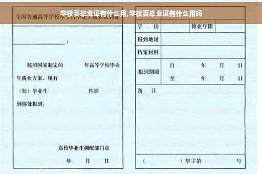 学校要毕业证有什么用,学校要毕业证有什么用吗