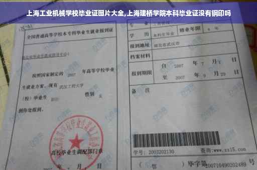 上海工业机械学校毕业证图片大全,上海建桥学院本科毕业证没有钢印吗 上海工业机械学校毕业证图片大全,上海建桥学院本科毕业证没有钢印吗