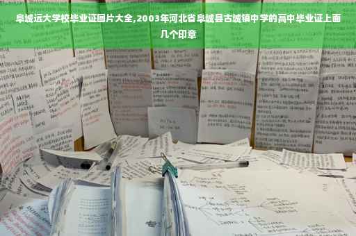 阜城远大学校毕业证图片大全,2003年河北省阜城县古城镇中学的高中毕业证上面几个印章