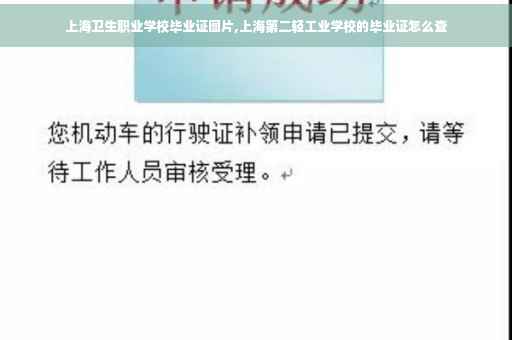 上海卫生职业学校毕业证图片,上海第二轻工业学校的毕业证怎么查