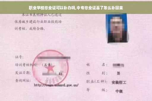 职业学校毕业证可以补办吗,中专毕业证丢了怎么补回来