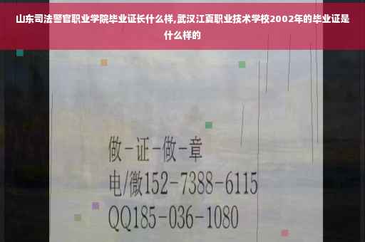 山东司法警官职业学院毕业证长什么样,武汉江夏职业技术学校2002年的毕业证是什么样的