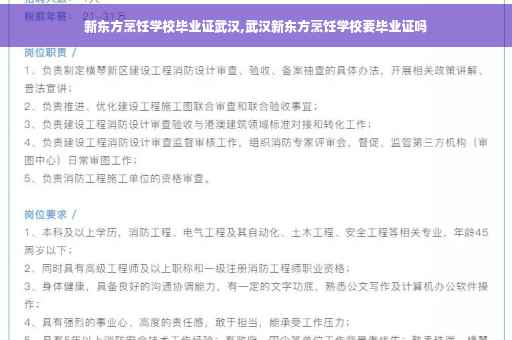 新东方烹饪学校毕业证武汉,武汉新东方烹饪学校要毕业证吗