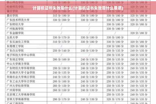 计算机证书失效是什么(计算机证书失效是什么意思)