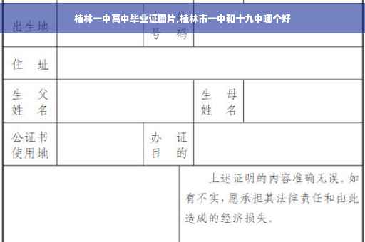 桂林一中高中毕业证图片,桂林市一中和十九中哪个好