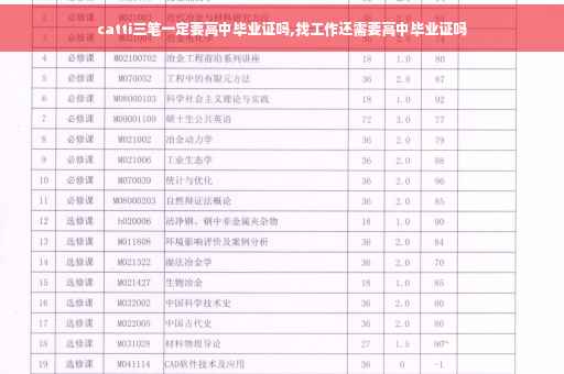 catti三笔一定要高中毕业证吗,找工作还需要高中毕业证吗 catti三笔一定要高中毕业证吗,找工作还需要高中毕业证吗