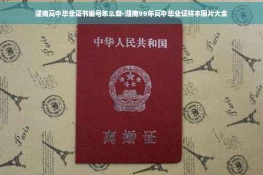 湖南高中毕业证书编号怎么查-湖南99年高中毕业证样本图片大全