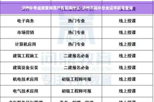泸州中考成绩查询用户名是填什么-泸州市高中毕业证学籍号查询