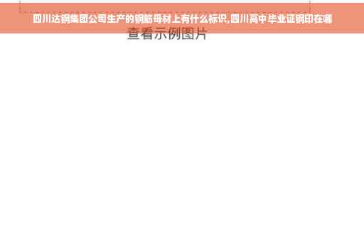 四川达钢集团公司生产的钢筋母材上有什么标识,四川高中毕业证钢印在哪