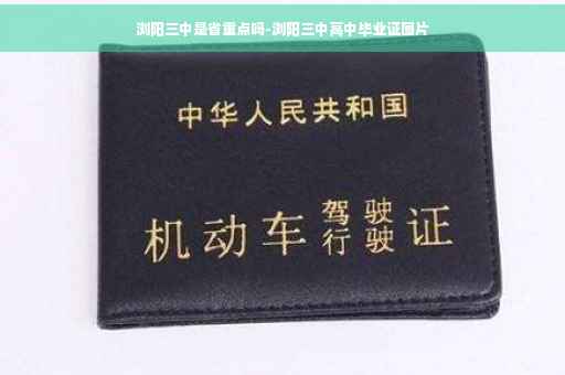 浏阳三中是省重点吗-浏阳三中高中毕业证图片