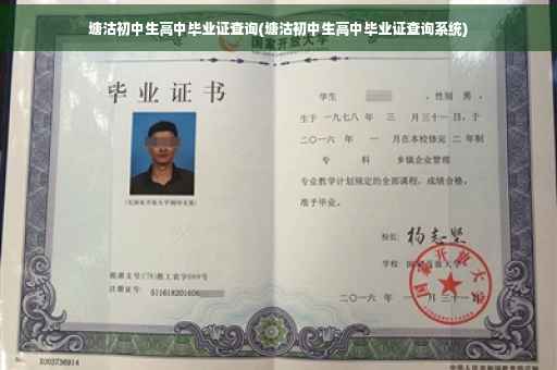 塘沽初中生高中毕业证查询(塘沽初中生高中毕业证查询系统)
