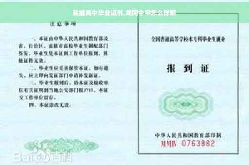盐城高中毕业证书,龙冈中学怎么样啊