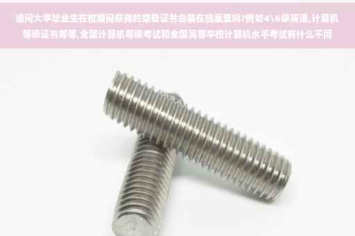 请问大学毕业生在校期间获得的荣誉证书会装在档案里吗?例如4级英语,计算机等级证书等等,全国计算机等级考试和全国高等学校计算机水平考试有什么不同