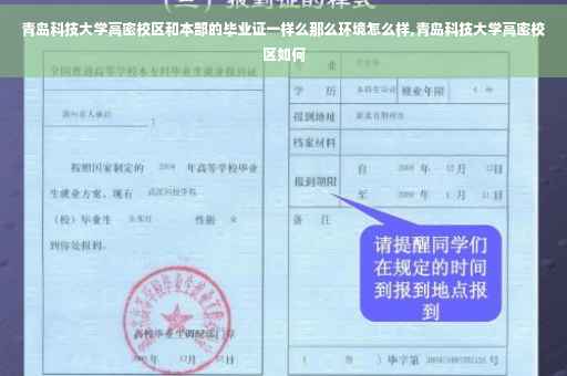 青岛科技大学高密校区和本部的毕业证一样么那么环境怎么样,青岛科技大学高密校区如何