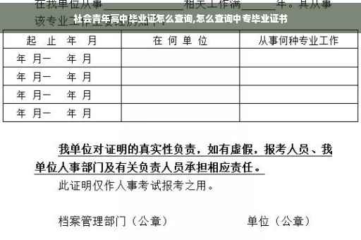 社会青年高中毕业证怎么查询,怎么查询中专毕业证书