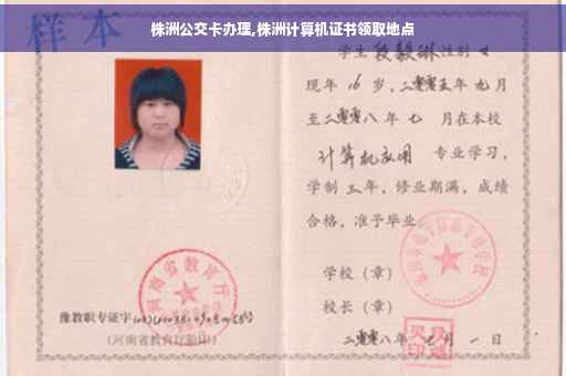 株洲公交卡办理,株洲计算机证书领取地点