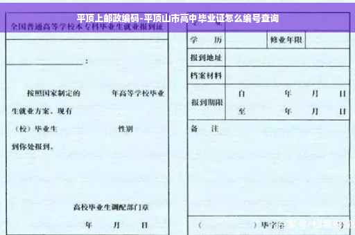 平顶上邮政编码-平顶山市高中毕业证怎么编号查询