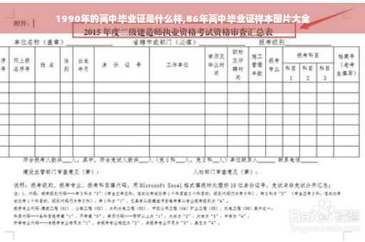 1990年的高中毕业证是什么样,86年高中毕业证样本图片大全