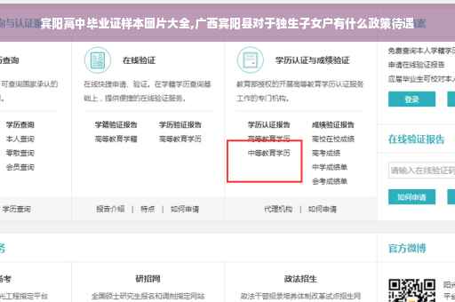 宾阳高中毕业证样本图片大全,广西宾阳县对于独生子女户有什么政策待遇