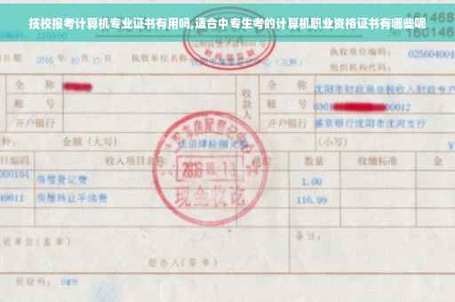 技校报考计算机专业证书有用吗,适合中专生考的计算机职业资格证书有哪些呢