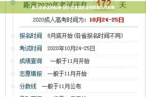 高三毕业证的标准-高中毕业证的证件照是几寸的啊