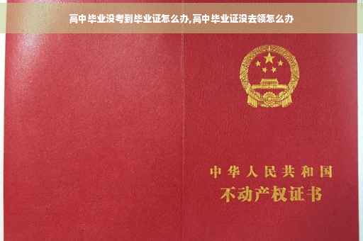 高中毕业没考到毕业证怎么办,高中毕业证没去领怎么办