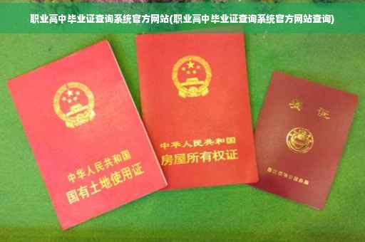 职业高中毕业证查询系统官方网站(职业高中毕业证查询系统官方网站查询)