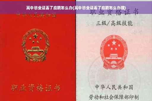 高中毕业证丢了应聘怎么办(高中毕业证丢了应聘怎么办理)