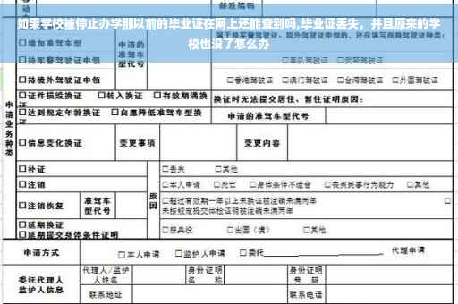 如果学校被停止办学那以前的毕业证在网上还能查到吗,毕业证丢失，并且原来的学校也没了怎么办