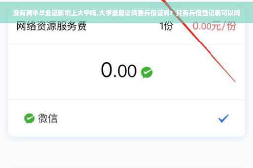 没有高中毕业证影响上大学吗,大学录取必须要兵役证吗？只有兵役登记表可以吗