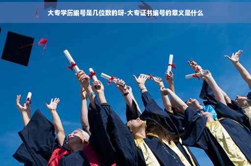 大专学历编号是几位数的呀-大专证书编号的意义是什么