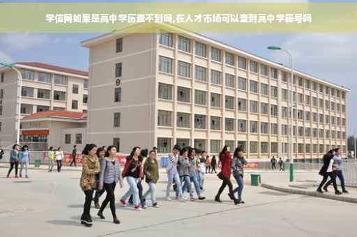 学信网如果是高中学历查不到吗,在人才市场可以查到高中学籍号吗