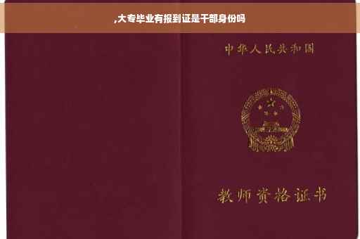 ,大专毕业有报到证是干部身份吗