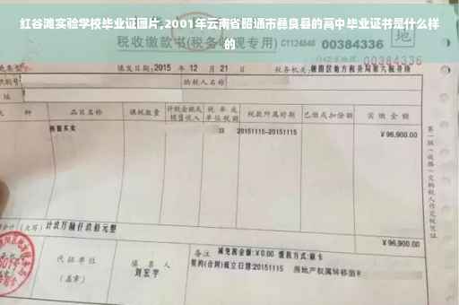 红谷滩实验学校毕业证图片,2001年云南省昭通市彝良县的高中毕业证书是什么样的