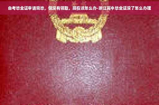 自考毕业证申请完毕，但没有领取，现在该怎么办-浙江高中毕业证没了怎么办理