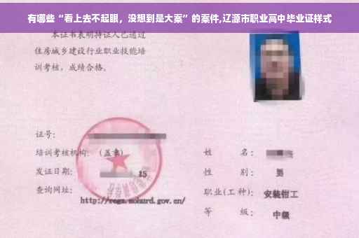 有哪些“看上去不起眼，没想到是大案”的案件,辽源市职业高中毕业证样式