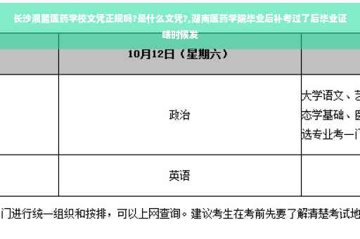 长沙湘麓医药学校文凭正规吗?是什么文凭?,湖南医药学院毕业后补考过了后毕业证啥时候发