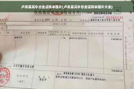 卢龙县高中毕业证样本图片(卢龙县高中毕业证样本图片大全)