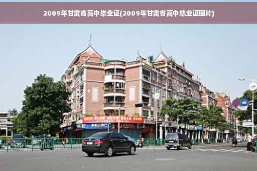 2009年甘肃省高中毕业证(2009年甘肃省高中毕业证图片)