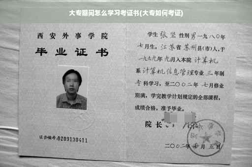 大专期间怎么学习考证书(大专如何考证)