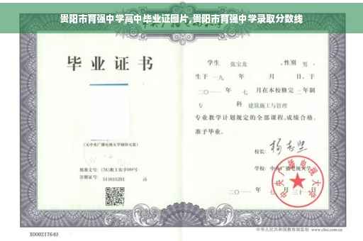 贵阳市育强中学高中毕业证图片,贵阳市育强中学录取分数线