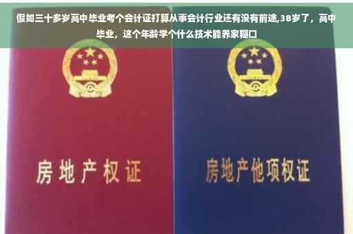假如三十多岁高中毕业考个会计证打算从事会计行业还有没有前途,38岁了，高中毕业，这个年龄学个什么技术能养家糊口