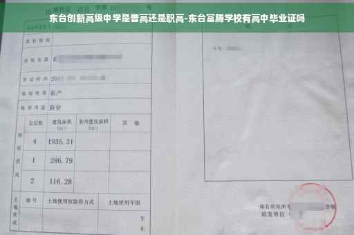 东台创新高级中学是普高还是职高-东台富腾学校有高中毕业证吗